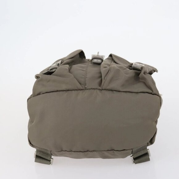 PRADA Backpack Nylon Gray Silver Auth bs30075 main image 12